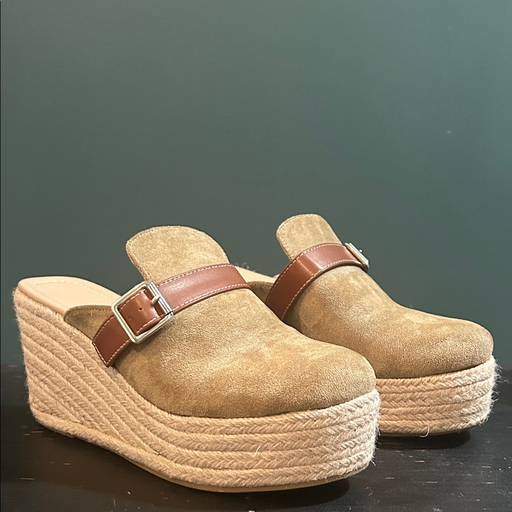 Elegant Tan Slip-On Women's Wedges
